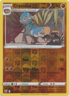 Pokemon Card - S&S: Astral Radiance 076/189 - CRANIDOS (reverse holo)