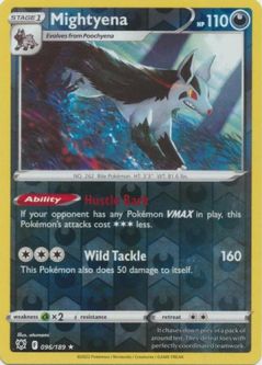 Pokemon Card - S&S: Astral Radiance 096/189 - MIGHTYENA (reverse holo)