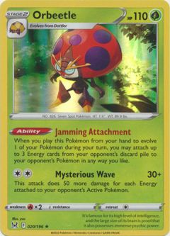 Pokemon Card - S&S: Lost Origin 020/196 - ORBEETLE (holo-foil)