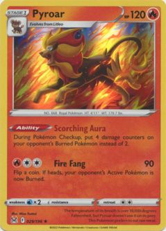 Pokemon Card - S&S: Lost Origin 029/196 - PYROAR (holo-foil)
