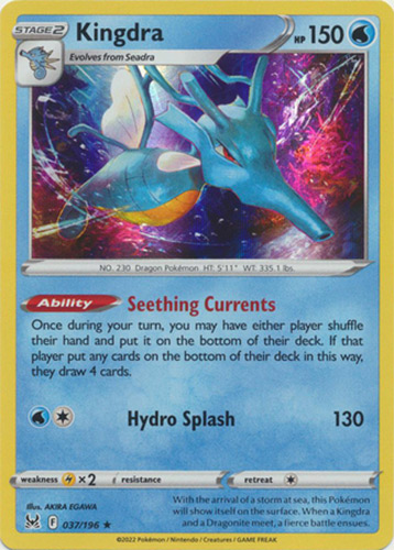 Pokemon Card - Lost Origin 037/196 - KINGDRA (holo-foil)