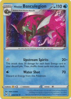 Pokemon Card - S&S: Lost Origin 045/196 - HISUIAN BASCULEGION (holo-foil)