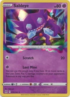 Pokemon Card - S&S: Lost Origin 070/196 - SABLEYE (holo-foil)