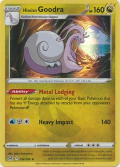 Pokemon Card - S&S: Lost Origin 134/196 - HISUIAN GOODRA (holo-foil)