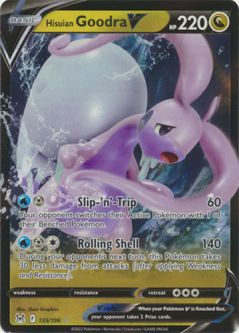 Pokemon Card - S&S: Lost Origin 135/196 - HISUIAN GOODRA V (holo-foil)