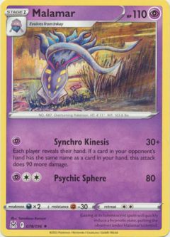 Pokemon Card - S&S: Lost Origin 078/196 - MALAMAR (rare)