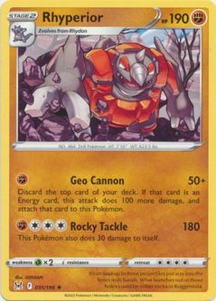 Pokemon Card - S&S: Lost Origin 091/196 - RHYPERIOR (rare)