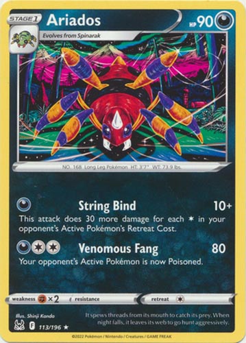 pokemon card ariados Ariados - SWSH11: Lost Origin [REVERSE HOLO]