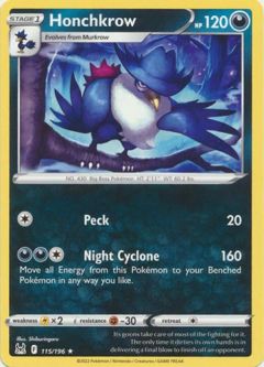 Pokemon Card - S&S: Lost Origin 115/196 - HONCHKROW (rare)