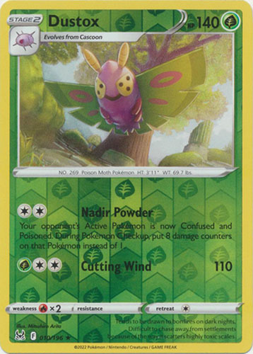 Pokemon Card - S&S: Lost Origin 010/196 - DUSTOX (reverse holo)
