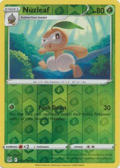 Pokemon Card - S&S: Lost Origin 012/196 - NUZLEAF (reverse holo)