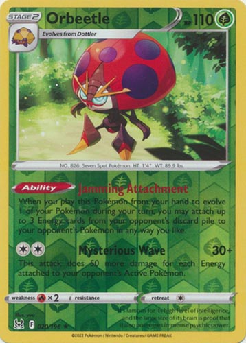 Pokemon Card - S&S: Lost Origin 020/196 - ORBEETLE (reverse holo): BBToyStore.com - Toys, Plush, Trading Cards, Action Figures & Games online retail store shop sale Pokemon Card - S&S: Lost Origin 020/196 - ORBEETLE (reverse holo): BBToyStore.com - Toys, Plush, Trading Cards, Action Figures & Games online retail store shop sale