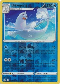 Pokemon Card - S&S: Lost Origin 034/196 - DEWGONG (reverse holo)