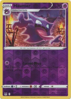 Pokemon Card - S&S: Lost Origin 065/196 - HAUNTER (reverse holo)