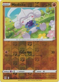 Pokemon Card - S&S: Lost Origin 099/196 - MEDITITE (reverse holo)