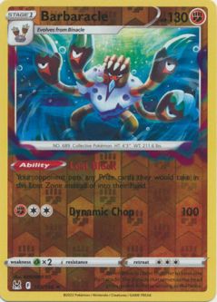 Pokemon Card - S&S: Lost Origin 107/196 - BARBARACLE (reverse holo)