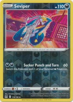 Pokemon Card - S&S: Lost Origin 116/196 - SEVIPER (reverse holo)