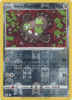 Pokemon Card - S&S: Lost Origin 127/196 - GALARIAN STUNFISK (reverse holo)
