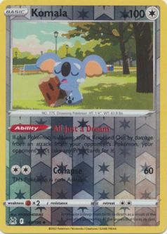Pokemon Card - S&S: Lost Origin 149/196 - KOMALA (reverse holo)