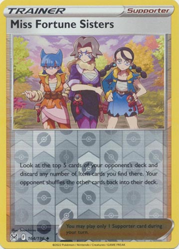 Pokemon Card - S&S: Lost Origin 164/196 - MISS FORTUNE SISTERS (reverse  holo): BBToyStore.com - Toys, Plush, Trading Cards, Action Figures & Games  online retail store shop sale