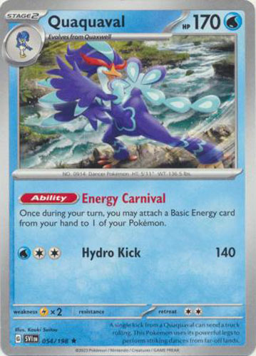 Pokemon Card - Scarlet & Violet 054/198 - QUAQUAVAL (theme deck exclusive rare): BBToyStore.com - Toys, Plush, Trading Cards, Action Figures & Games online retail store shop sale Pokemon Card - Scarlet & Violet 054/198 - QUAQUAVAL (theme deck exclusive rare): BBToyStore.com - Toys, Plush, Trading Cards, Action Figures & Games online retail store shop sale
