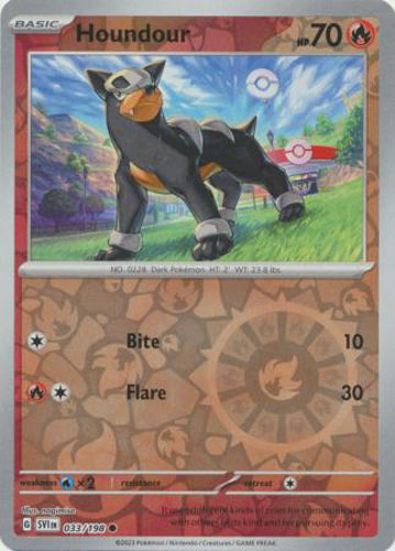 Houndour - 033/198 - SV01: Scarlet & Violet Base Set [REVERSE HOLO] | Ozzie Collectables