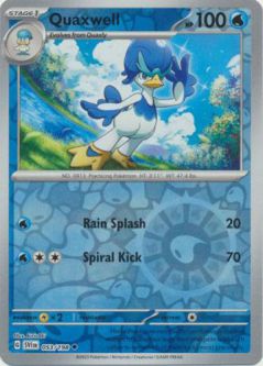 Pokemon Card - Scarlet & Violet 053/198 - QUAXWELL (reverse holo)