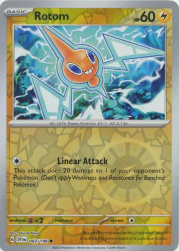 Pokemon Card - Scarlet & Violet 069/198 - ROTOM (reverse holo): BBToyStore.com - Toys, Plush, Trading Cards, Action Figures & Games online retail store shop sale Pokemon Card - Scarlet & Violet 069/198 - ROTOM (reverse holo): BBToyStore.com - Toys, Plush, Trading Cards, Action Figures & Games online retail store shop sale