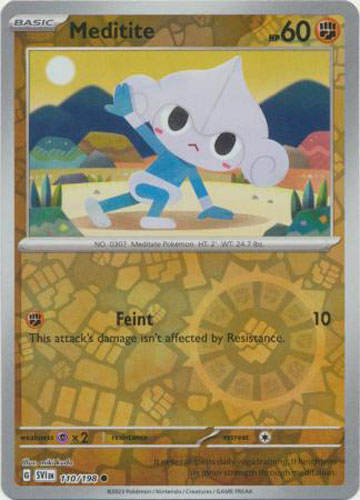 Pokemon Card - Scarlet & Violet 110/198 - MEDITITE (reverse holo): BBToyStore.com - Toys, Plush, Trading Cards, Action Figures & Games online retail store shop sale Pokemon Card - Scarlet & Violet 110/198 - MEDITITE (reverse holo): BBToyStore.com - Toys, Plush, Trading Cards, Action Figures & Games online retail store shop sale