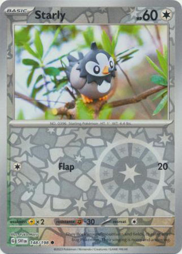 Pokemon Card - Scarlet & Violet 148/198 - STARLY (reverse holo