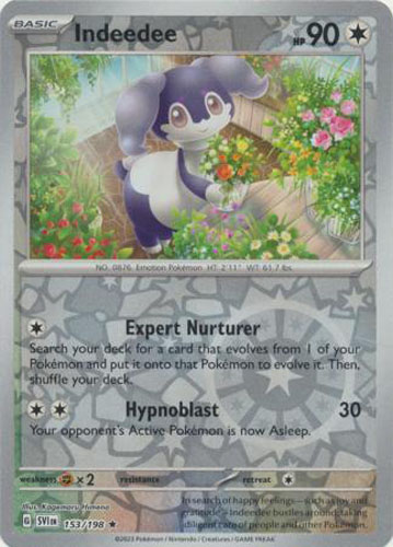 Pokemon Card - Scarlet & Violet 153/198 - INDEEDEE (reverse holo):  BBToyStore.com - Toys, Plush, Trading Cards, Action Figures & Games online  retail store shop sale