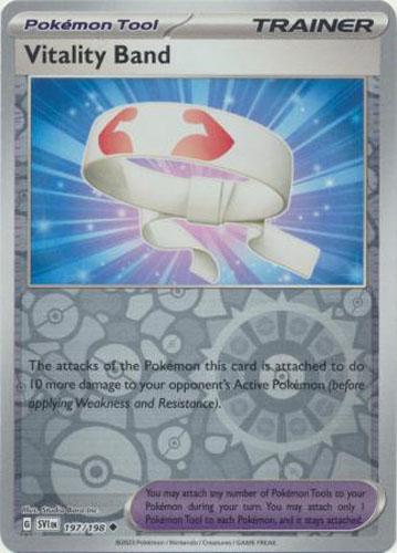 Pokemon Card - Scarlet & Violet 197/198 - VITALITY BAND (reverse holo):  BBToyStore.com - Toys, Plush, Trading Cards, Action Figures & Games online  retail store shop sale