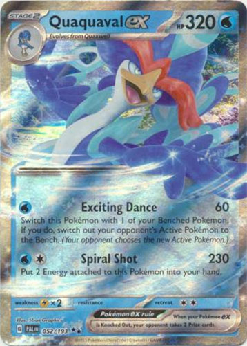 Pokemon Card - S&V: Paldea Evolved 052/193 - QUAQUAVAL EX (holo-foil)