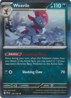 Pokemon Card - S&V: Paldea Evolved 134/193 - WEAVILE (holo-foil)