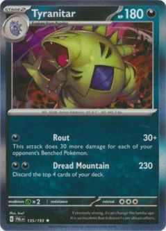 Pokemon Card - S&V: Paldea Evolved 135/193 - TYRANITAR (holo-foil)