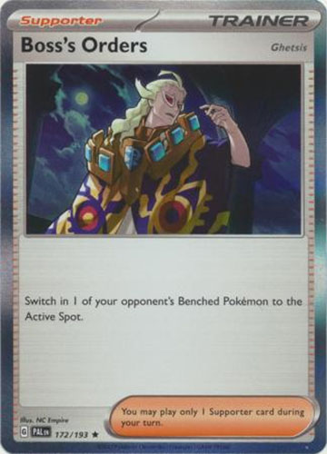 paldea evolved rare cards Pokemon Paldea Evolved Rare Boss's Orders #172 (Ghetsis)