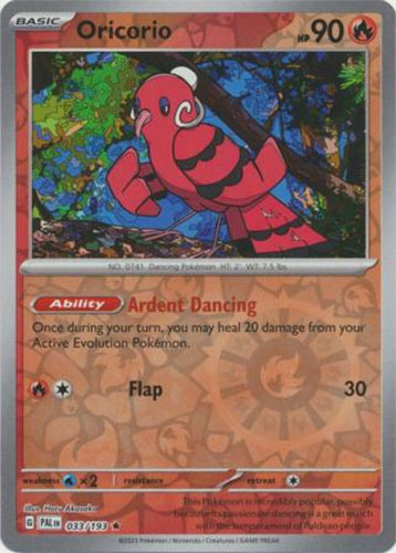 Pokemon Card - S&V: Paldea Evolved 033/193 - ORICORIO (reverse holo)