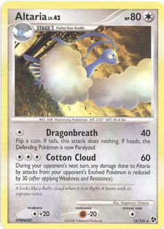 Pokemon Card - Great Encounters 12/106 - ALTARIA Lv. 42 (rare)