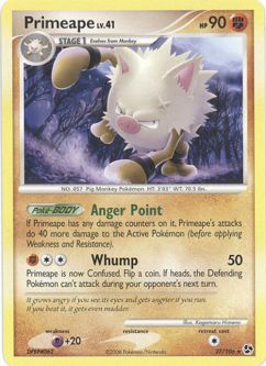 Pokemon Card - D&P: Great Encounters 27/106 - PRIMEAPE Lv. 41 (rare)
