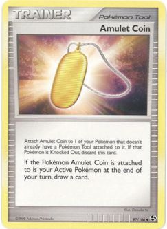 Pokemon Card - D&P: Great Encounters 97/106 - AMULET COIN (uncommon)