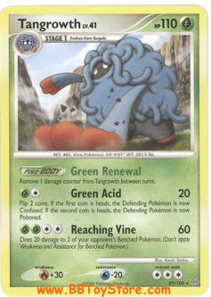 Pokemon Card - Stormfront 29/100 - TANGROWTH Lv.41 (rare)