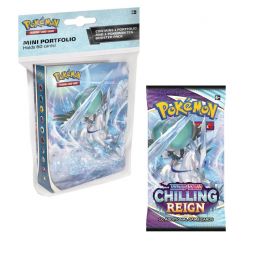 Pokemon Cards - Sword & Shield: Chilling Reign MINI ALBUM PORTFOLIO w/ Booster Pack