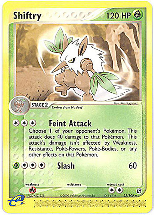 Pokemon Card - Sandstorm 22/100 - SHIFTRY (rare)