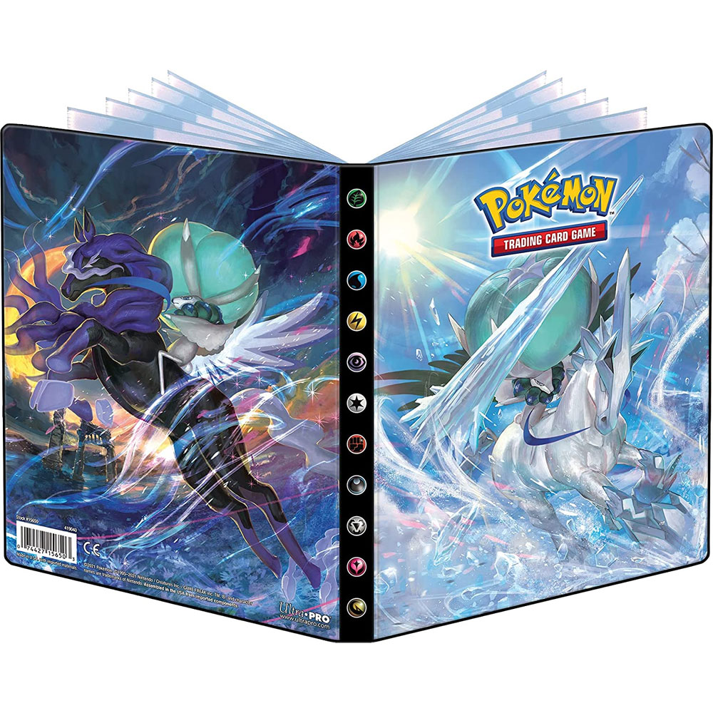 Ultra Pro Pokemon TCG - 4 Pocket Portfolio - ICE & SHADOW RIDER CALYREX (Holds 80 Cards & 4 Oversize