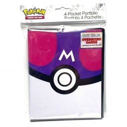 Ultra Pro Pokemon TCG - 4 Pocket Portfolio Album - MASTER BALL (Holds 80 Cards & 4 Oversize Cards)