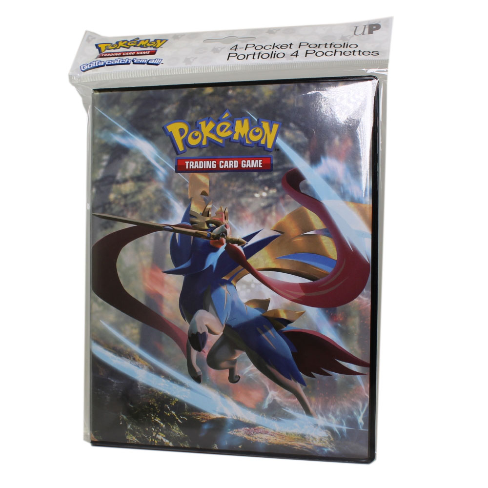 Ultra Pro Pokemon TCG - 4 Pocket Portfolio Album - ZACIAN & ZAMAZENTA (Holds 80 Cards)