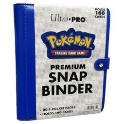 Ultra Pro Pokemon Supplies - 4-Pocket Premium Snap Binder - BLUE [20 Pages - Holds 160 Cards]