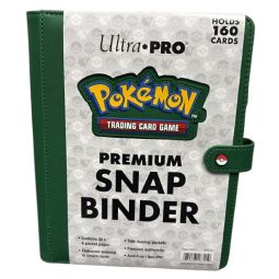 Ultra Pro Pokemon Supplies - 4-Pocket Premium Snap Binder - GREEN [20 Pages - Holds 160 Cards]