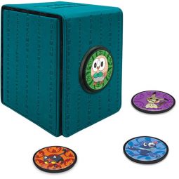 Ultra Pro Pokemon Supplies - Alcove Click Box - ALOLA (4 Magnetic Badges, Holds 100 Cards)