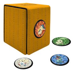 Ultra Pro Pokemon Supplies - Alcove Click Box - JOHTO (4 Magnetic Badges, Holds 100 Cards)